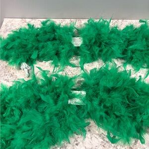 Two Green Feather Boa for Parties